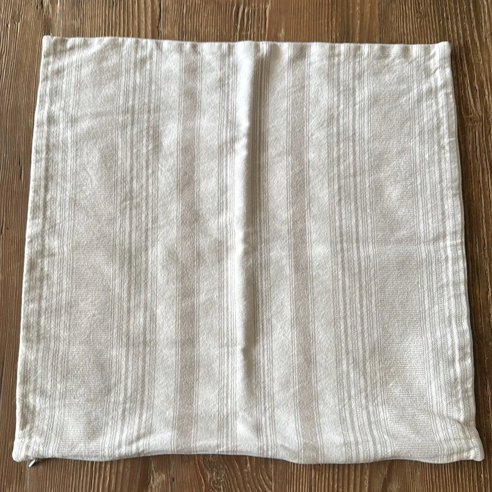 Lauren‎ Ralph Lauren Pillow Cover Striped Cotton Throw Accent Pillow 18x18”